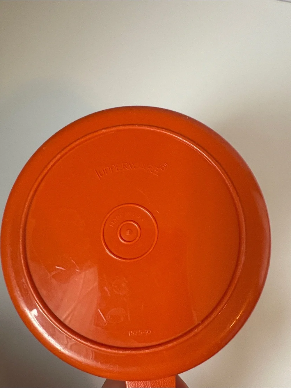 Vintage Tupperware Mini Orange Pitcher with Lid